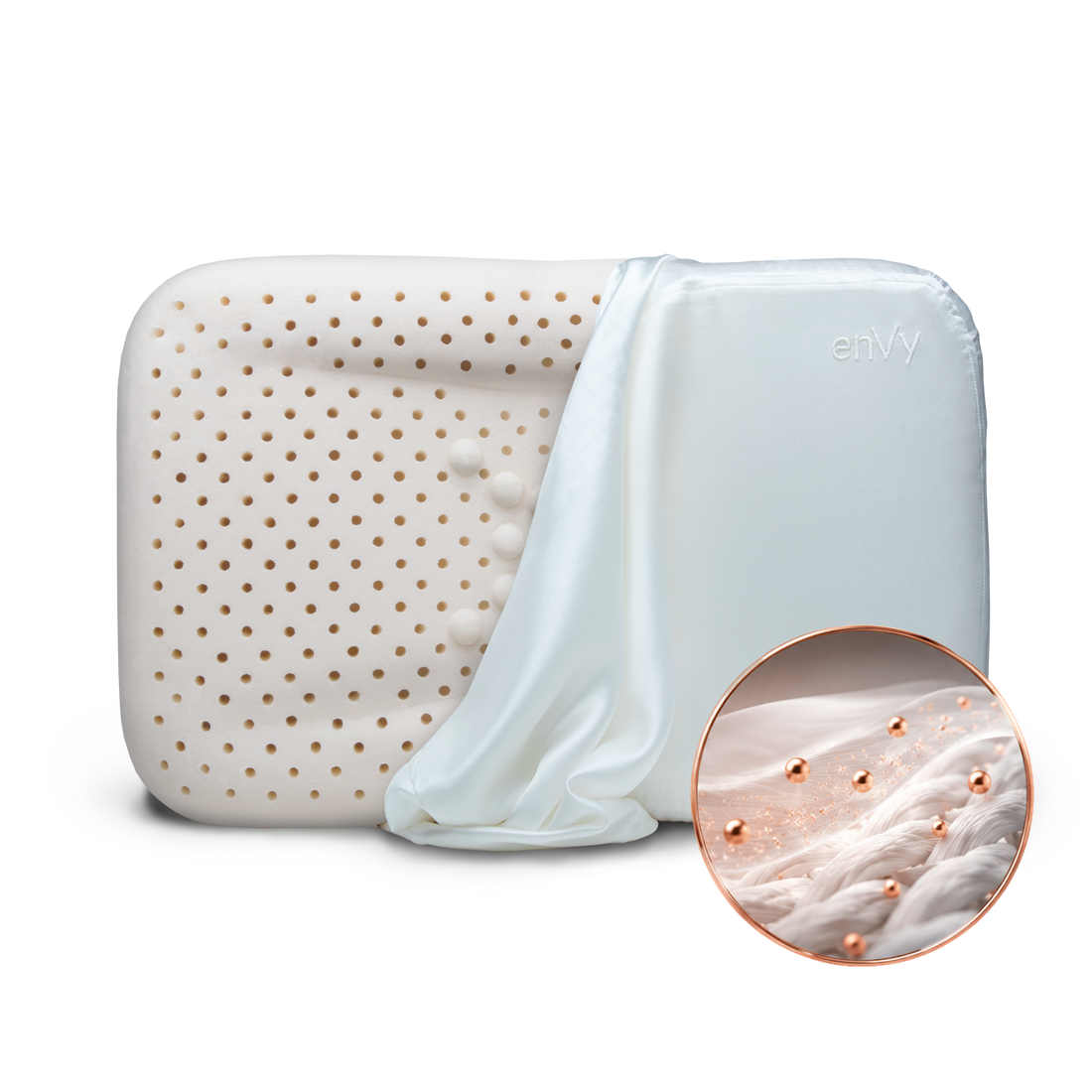 ReNEW™ Copper + Silk Anti-Wrinkle & Neck Support Pillow