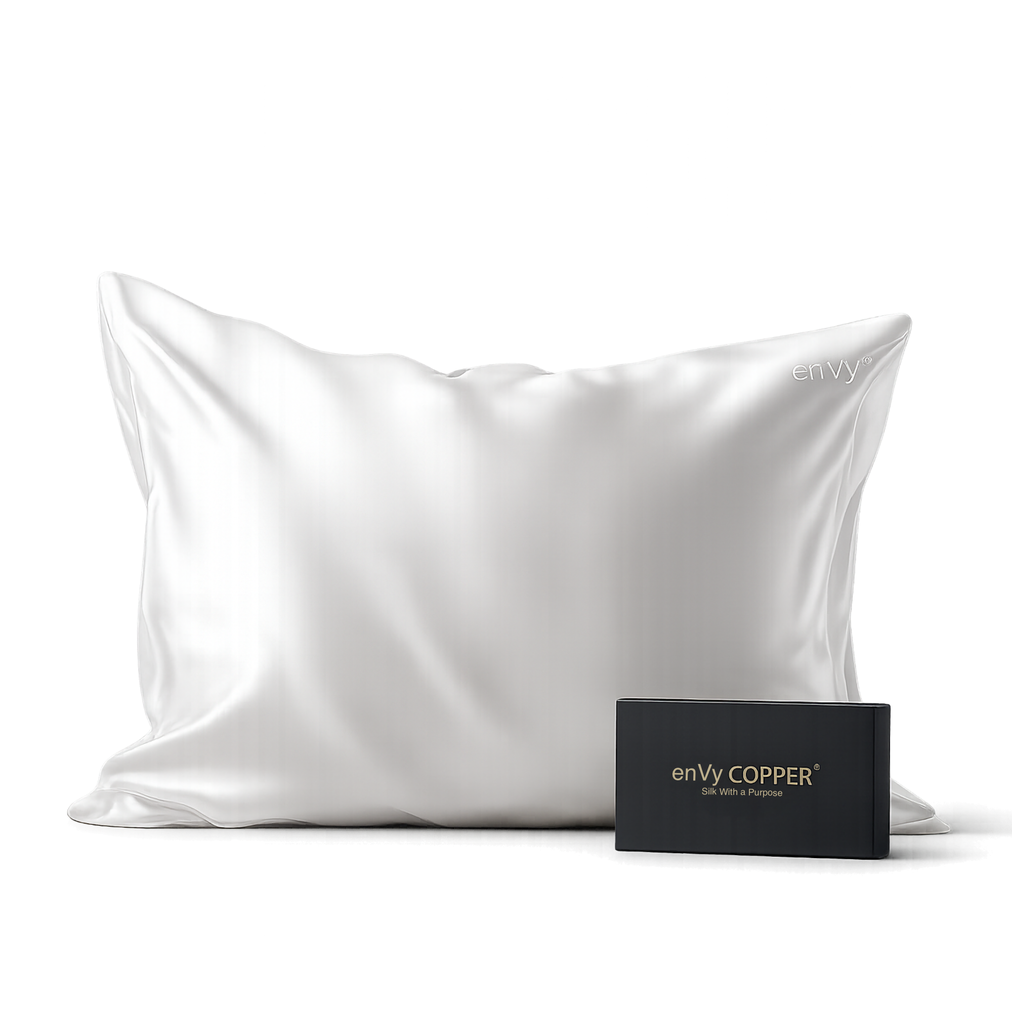 COPPER-infused biofunctional pure 100% mulberry silk pillowcase by enVy
