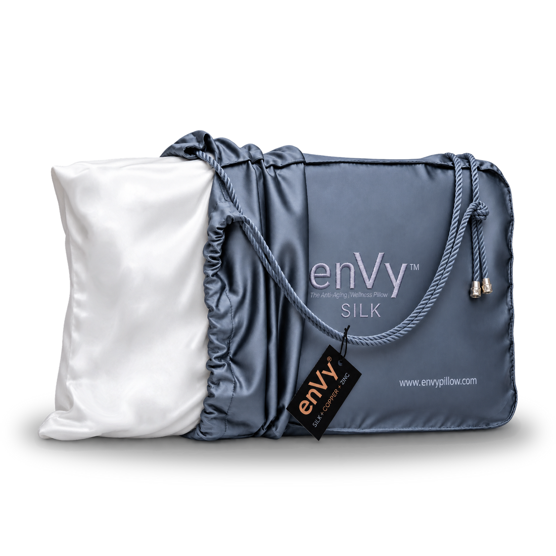 Anti-Wrinkle & Neck Support Pillow | enVy® COPPER + ZINC + SILK