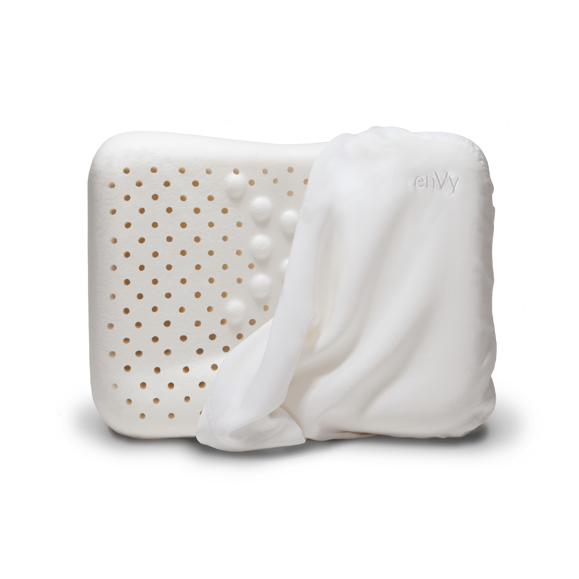 enVy® TO GO travel pillow with TENCEL™ pillowcase