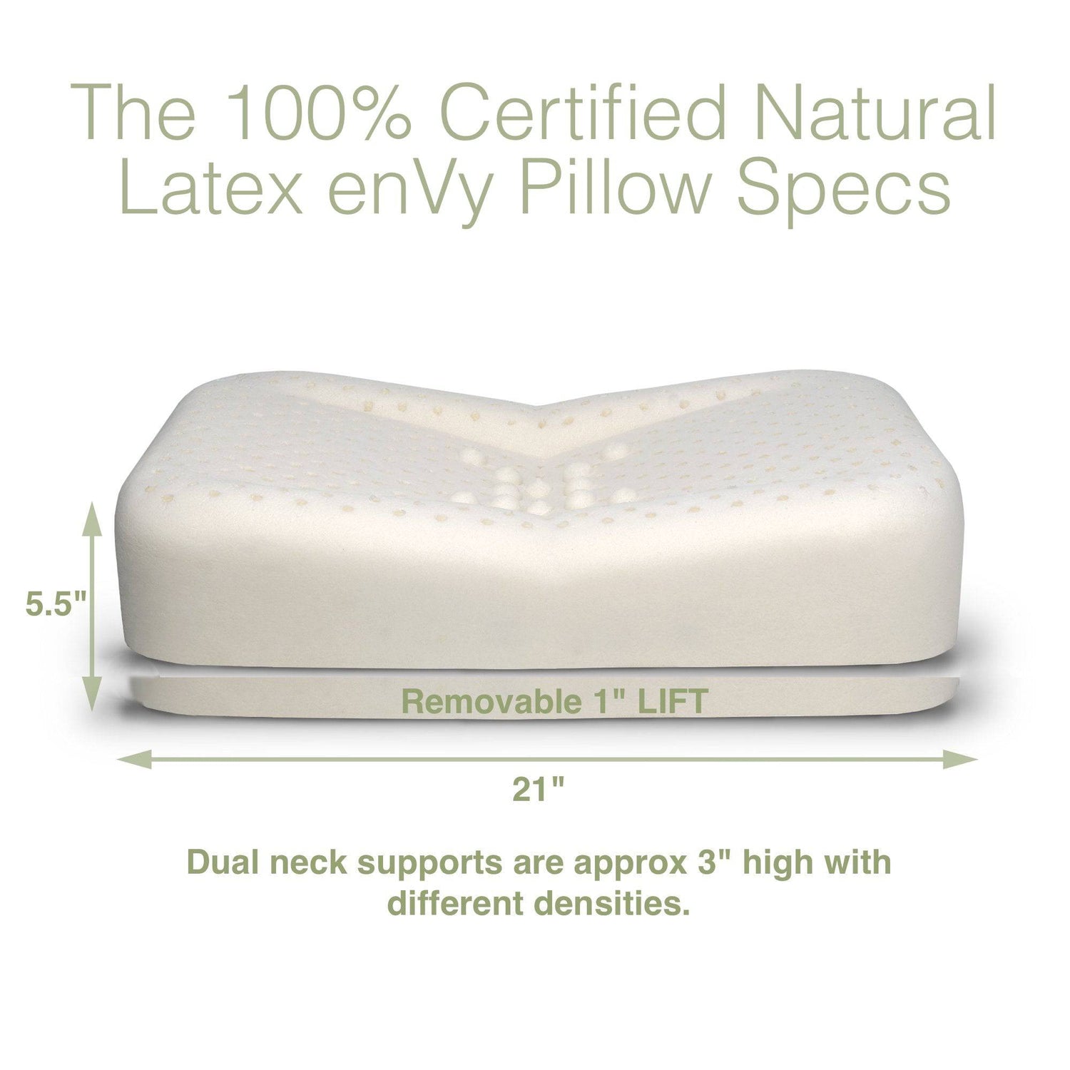 The enVy® COPPER + SILK 100% Natural Latex PROACTIVE-Aging Pillow - enVy Pillow