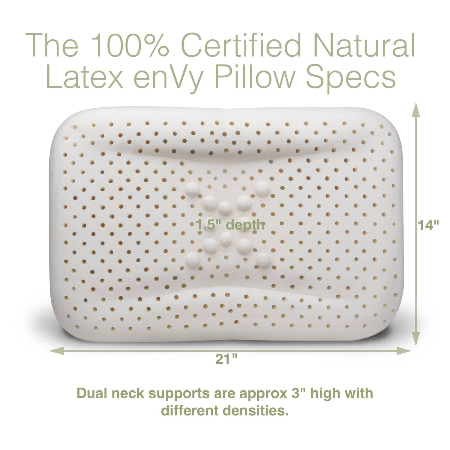 The enVy® COPPER + SILK 100% Natural Latex PROACTIVE-Aging Pillow - enVy Pillow