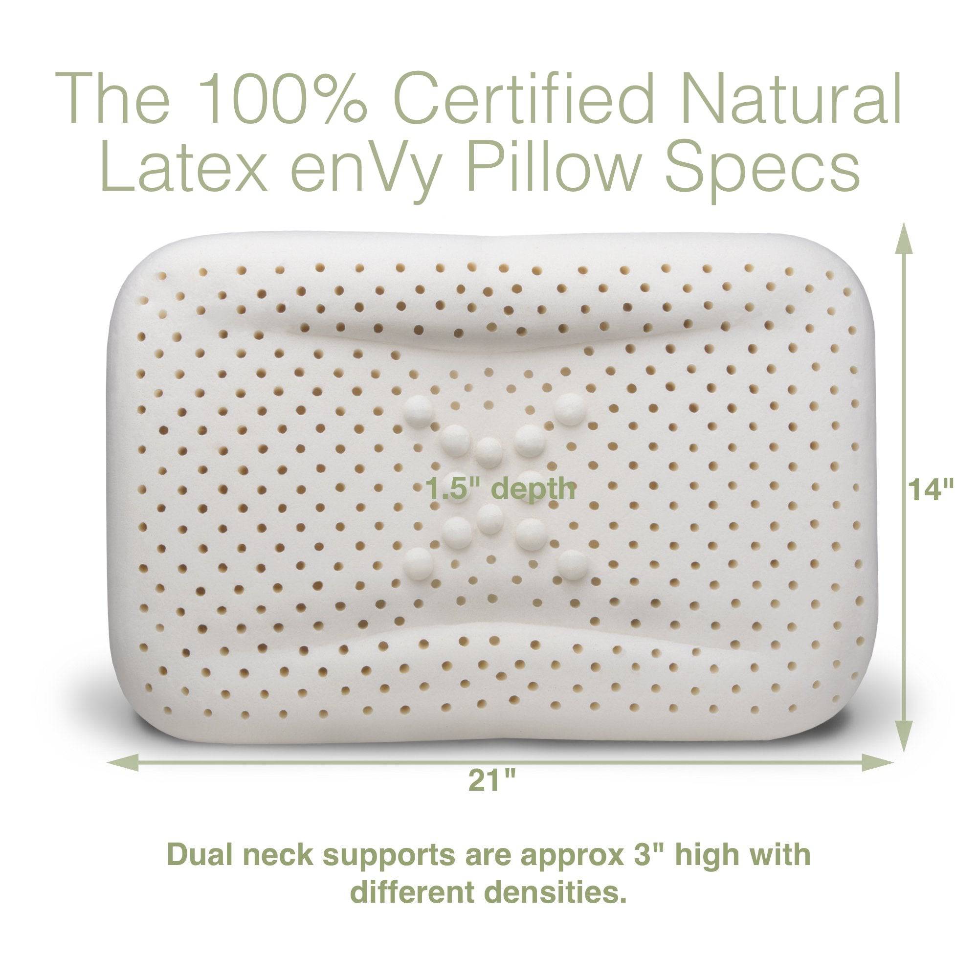 The enVy® COPPER + TENCEL™ 100% Natural Latex PROACTIVE-Aging Pillow - enVy Pillow