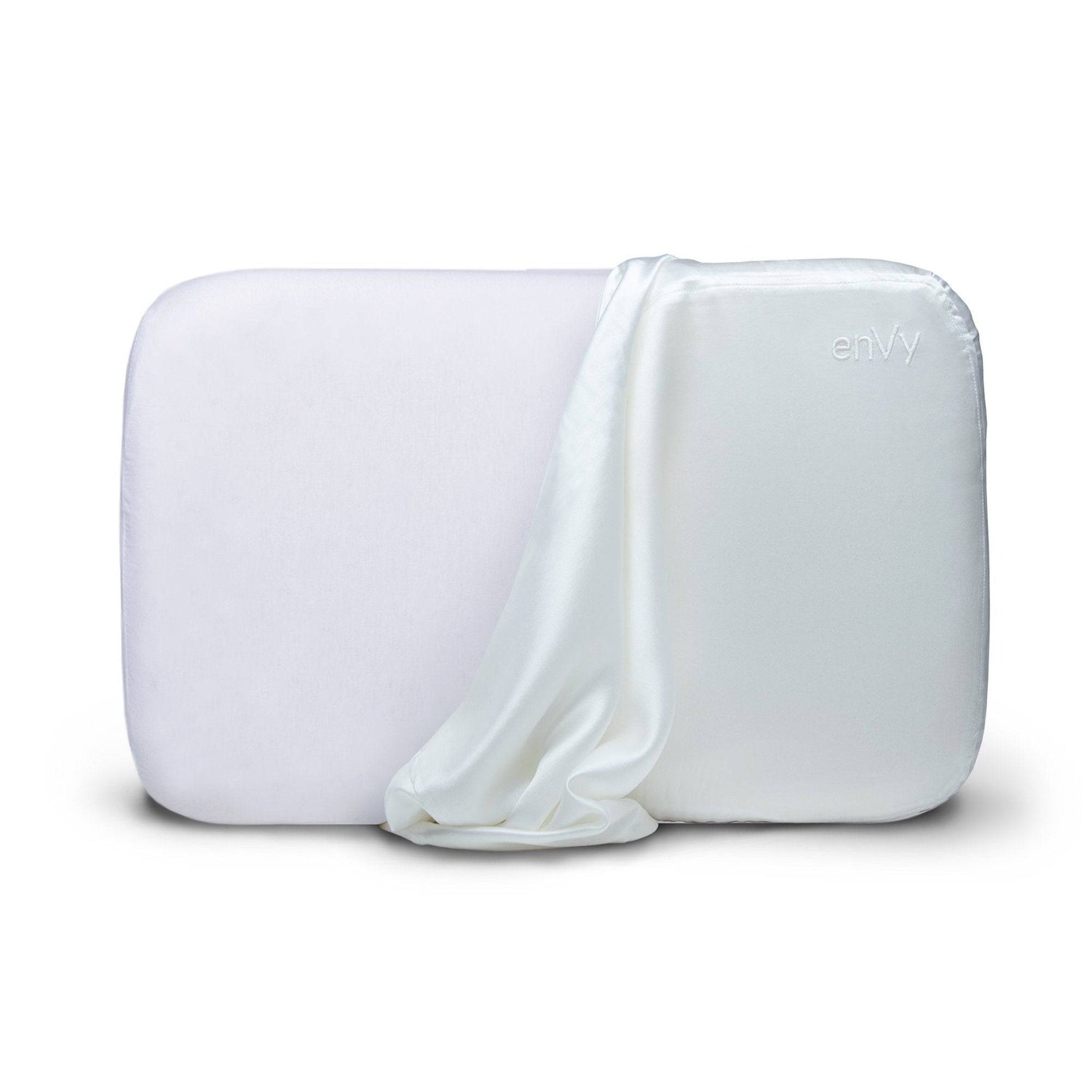 envy™ silk covered + copper powered natural latex anti-aging pillow