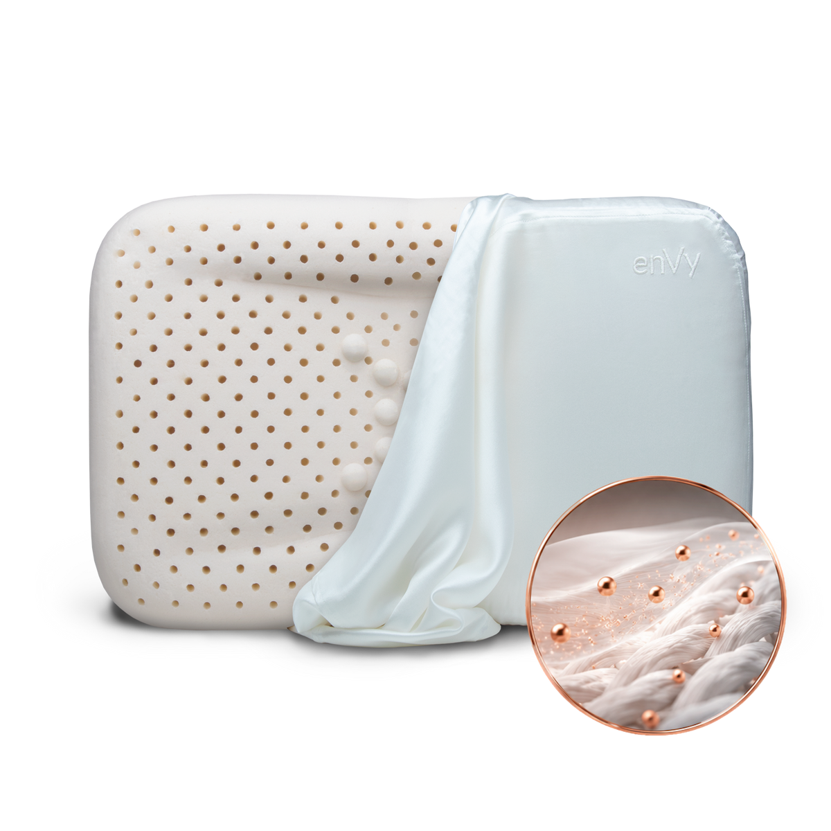 ReNEW™ Copper + Silk Anti-Wrinkle &amp; Neck Support Pillow
