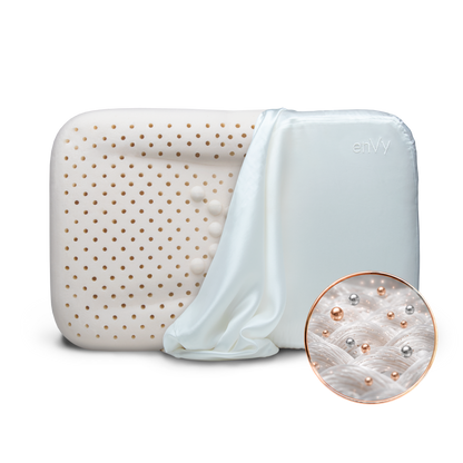 Copper and Zinc infused 100% Mulberry SILK Pillowcase for enVy® Pillows
