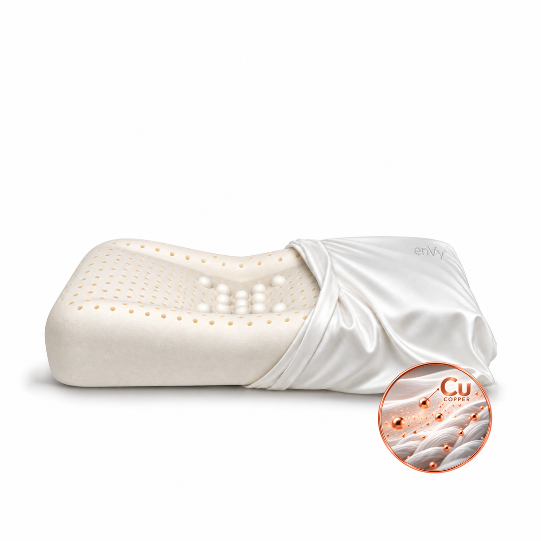 Anti-Wrinkle & Neck Support Pillow | enVy® COPPER