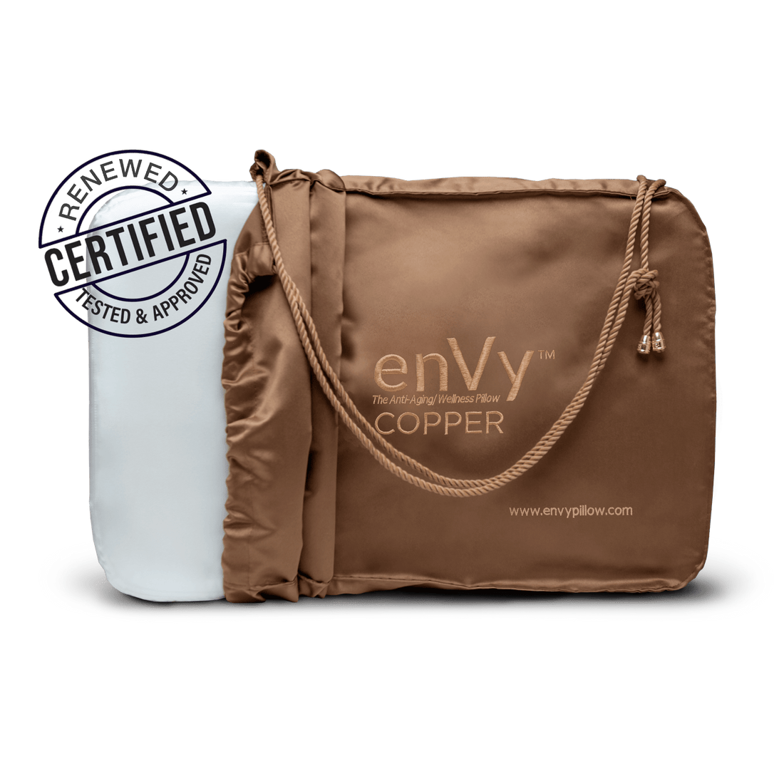 The ReNEW enVy® COPPER + TENCEL™ 100% Natural Latex PROACTIVE-Aging Pillow - enVy Pillow