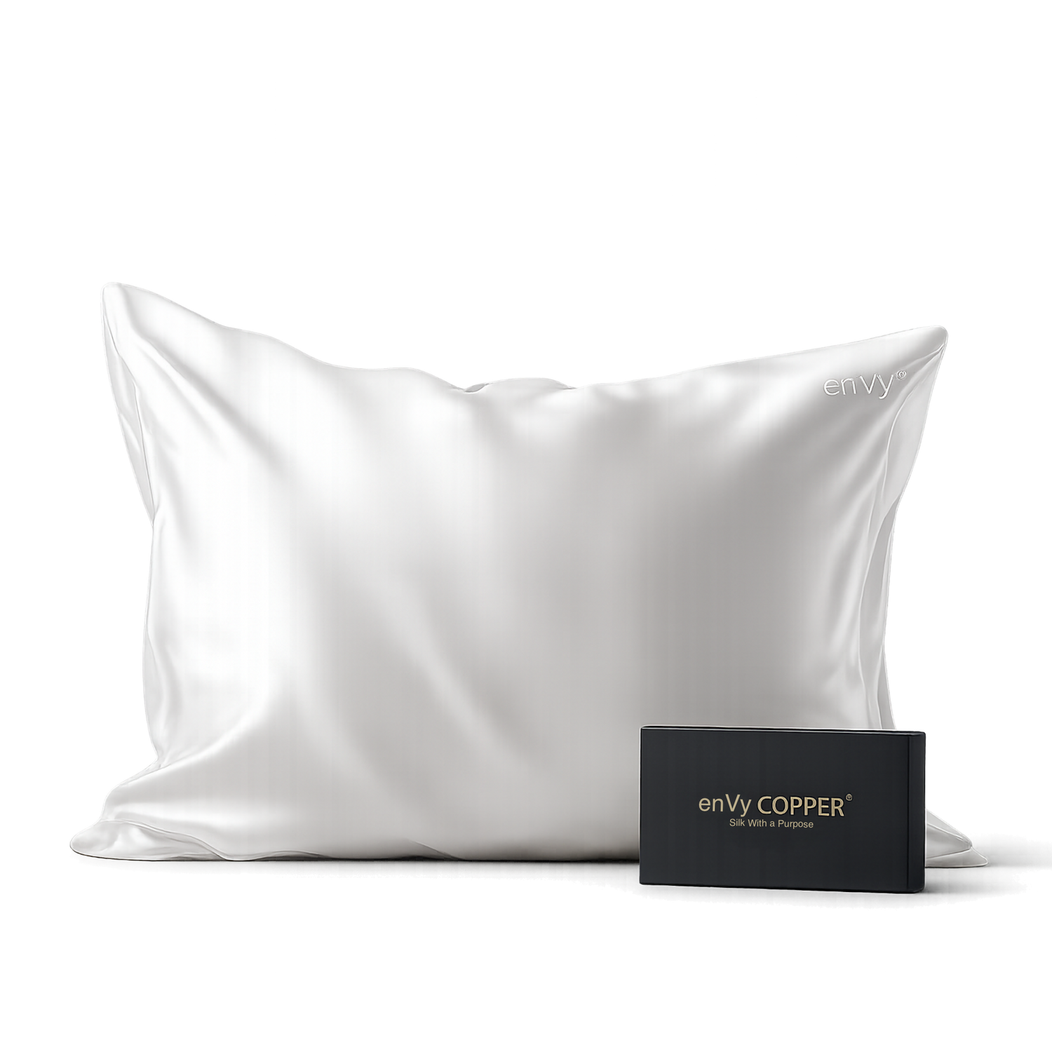 COPPER-infused biofunctional pure 100% mulberry silk pillowcase by enVy