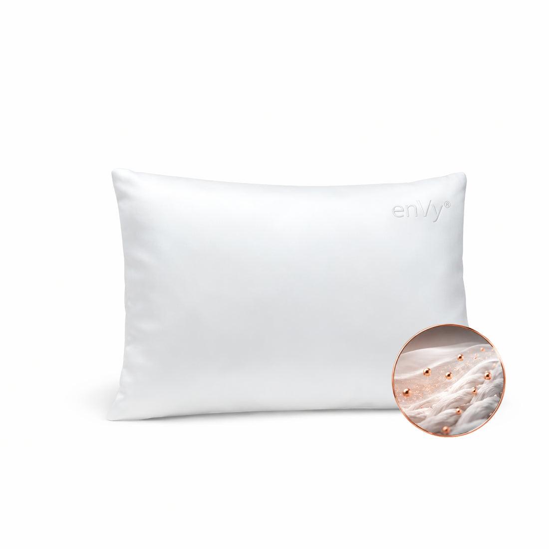 SILK Pillowcase infused with COPPER for enVy® Travel Pillows (Envelope Style)
