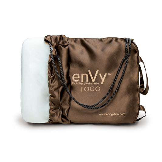 enVy® TO GO Travel Pillow (With COPPER infused Mulberry SILK Pillowcase )