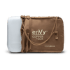 Natural Latex neck pillow for back and side sleepers with COPPER infused SILK pillowcase by enVy Pillow