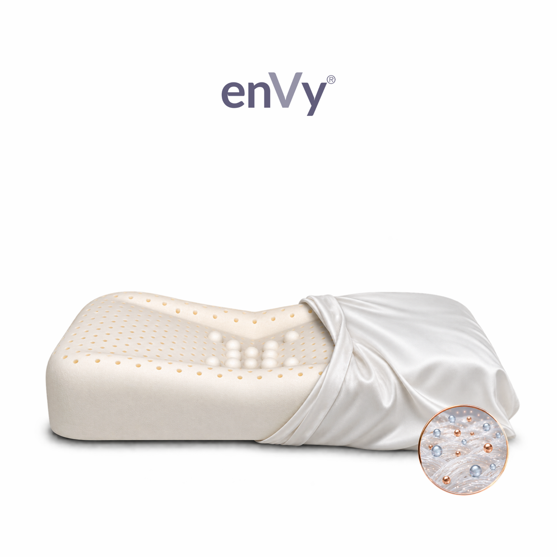 Anti-Wrinkle &amp; Neck Support Pillow | enVy® COPPER + HYLA + SILK