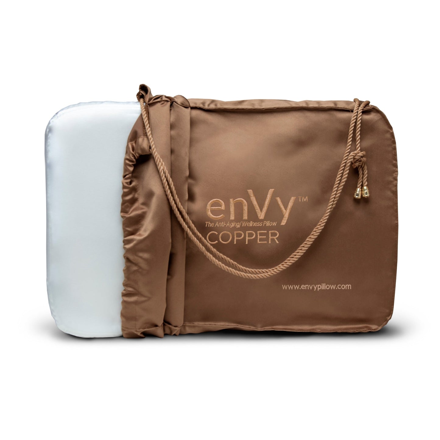 envy™ copper powered natural latex pillow (tencel™ cover)